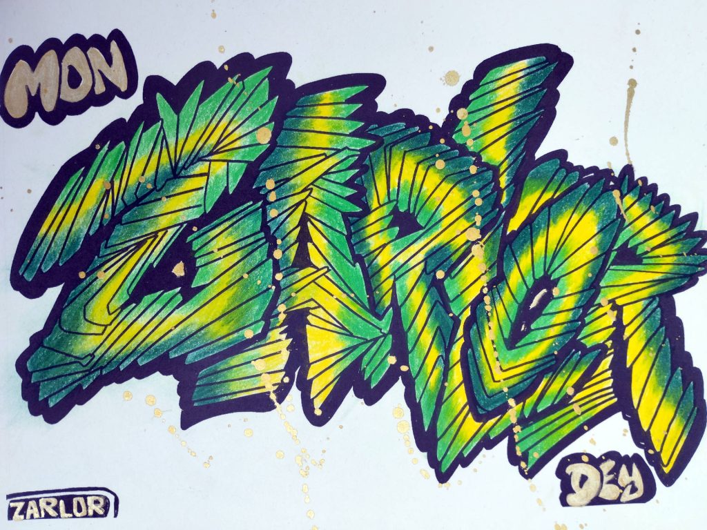 coloriage Dey MKO 2 dans le livre Graffeurs Péi