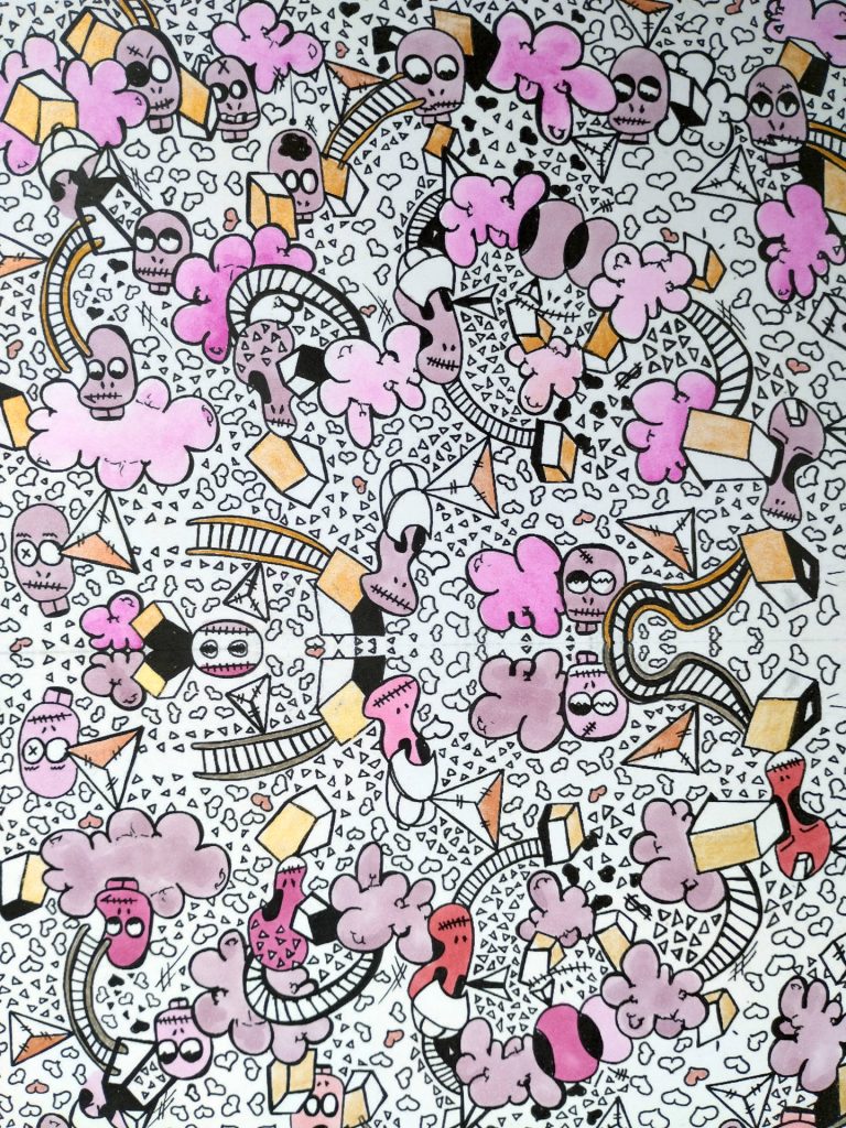 coloriage Lydia A 2 dans le livre Graffeurs Péi