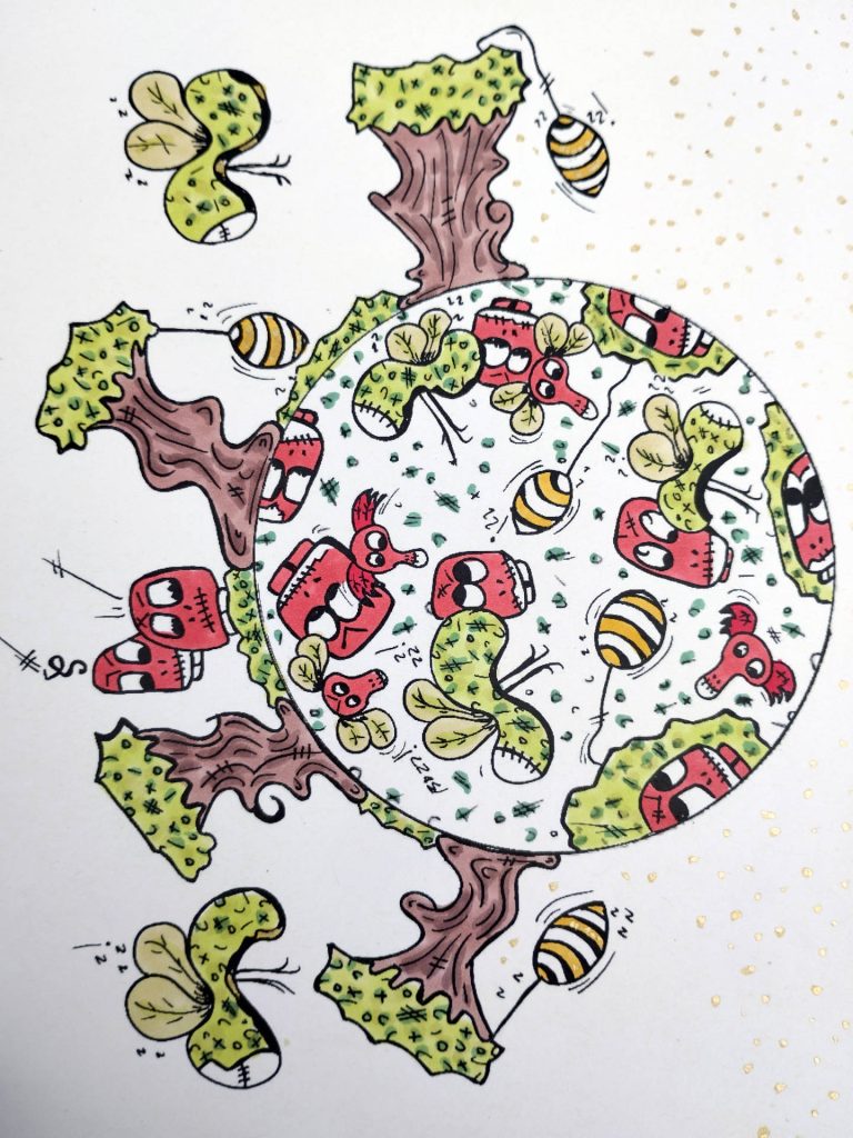 coloriage Lydia A 3 dans le livre Graffeurs Péi