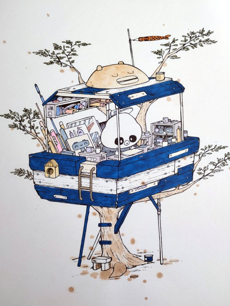 coloriage 2 Pandakroo dans le livre Graffeurs Péi