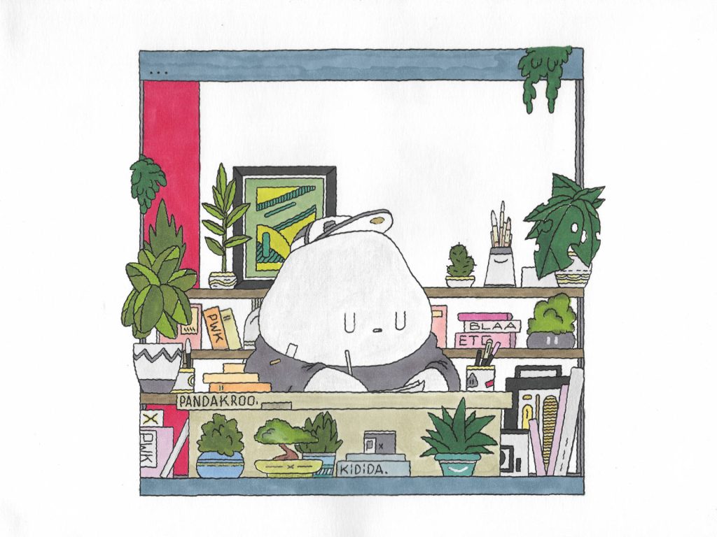 coloriage 3 Pandakroo dans le livre Graffeurs Péi